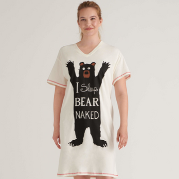 Little Blue House I Sleep Bear Naked Women's Sleepshirt